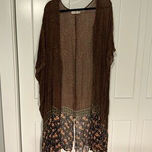 NATURAL LIFE Rust Floral Kimono